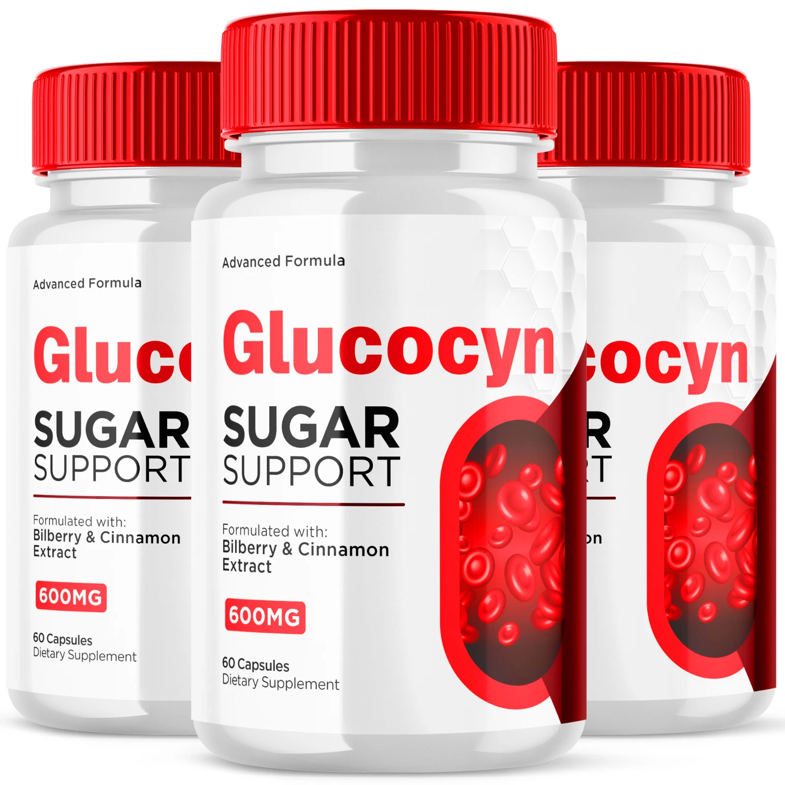Glucocyn Advanced Formula Sugar Support Natural Glycogen Supplement 180 Capsules