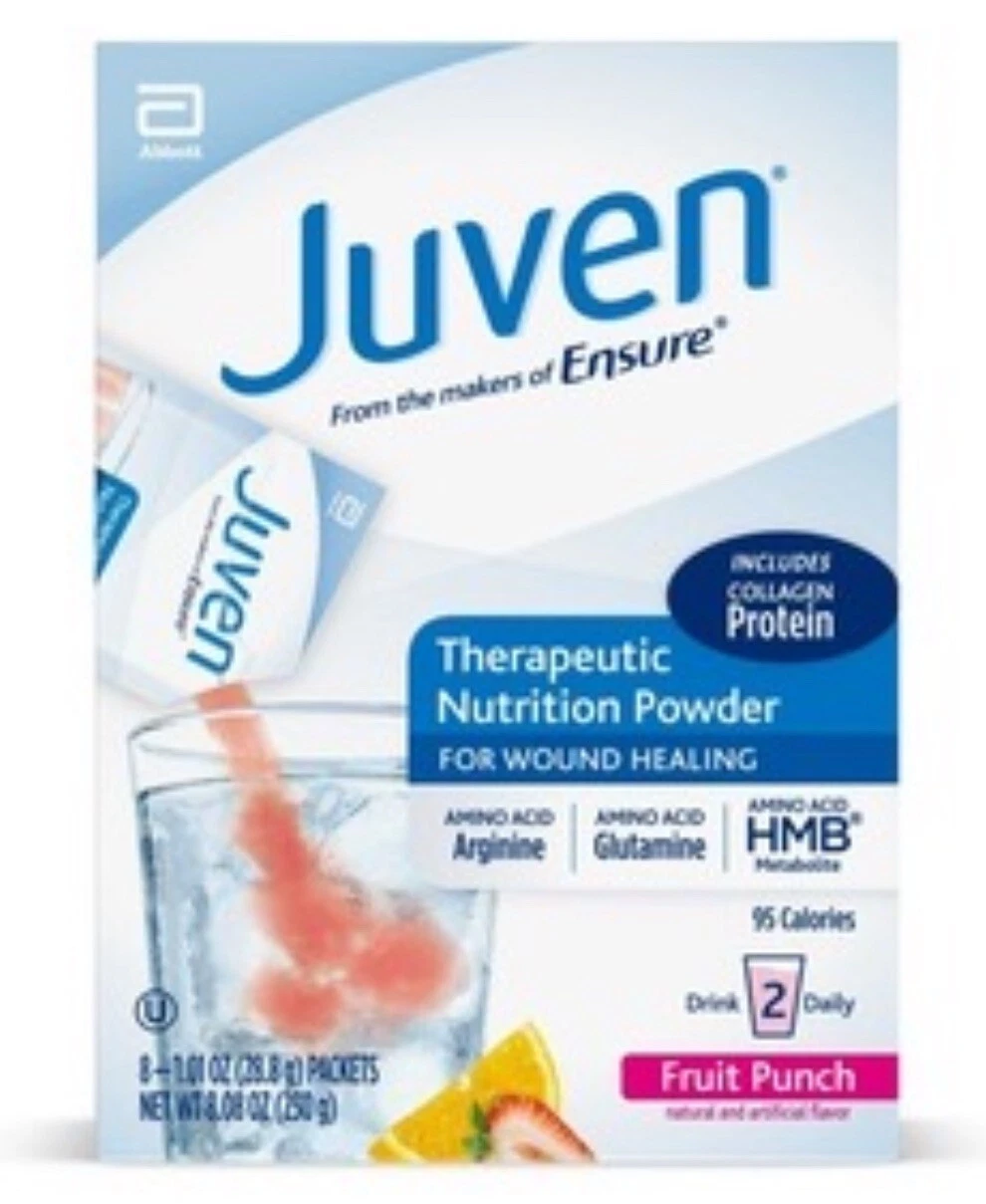 Juven Therapeutic Powder for Wound 🩹Healing, Fruit Punch 🍓 8 CT