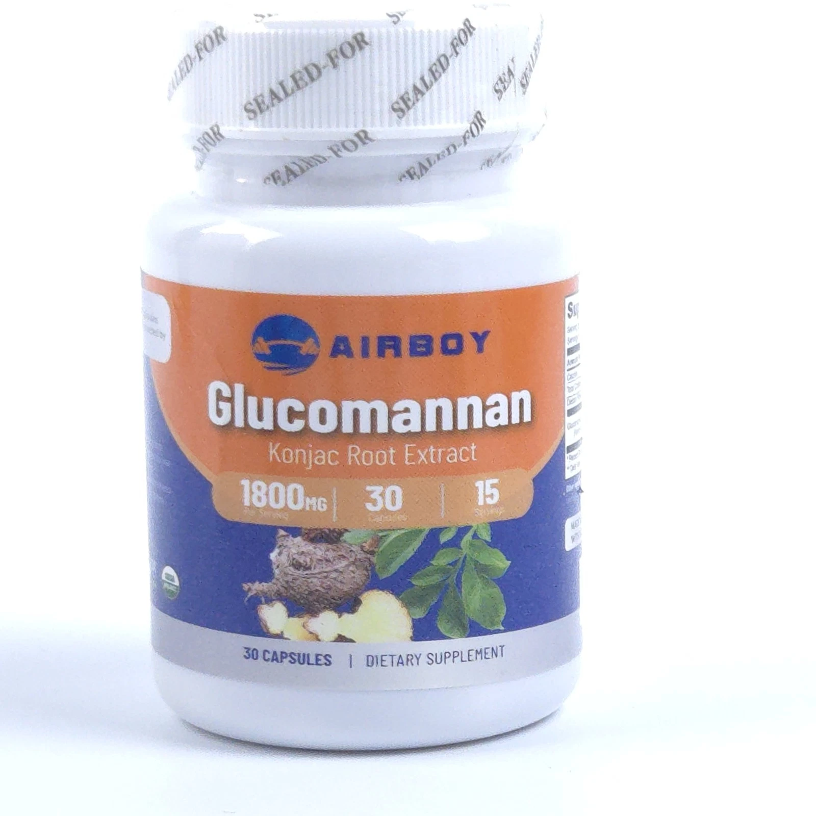 Glucomannan Konjac Root Extract 1800mg - Weight Loss, Suppress Appetite, Detox