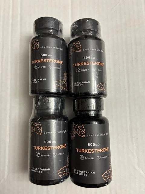 4x LOT Severasynth Turkesterone 500mg 60 Caps Muscle Size Strength Supplement