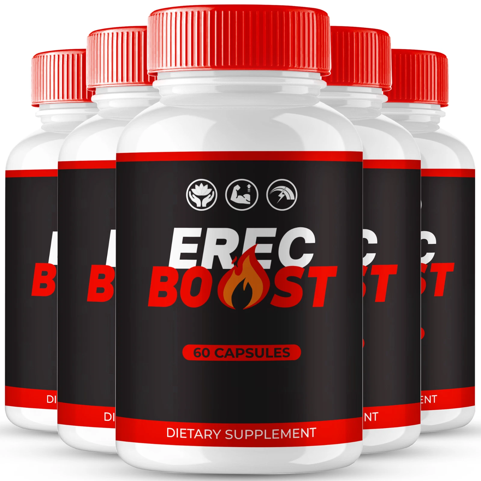 (5 Pack) Erec Boost for Men Capsules, ErecBoost Male Performance Support Pills