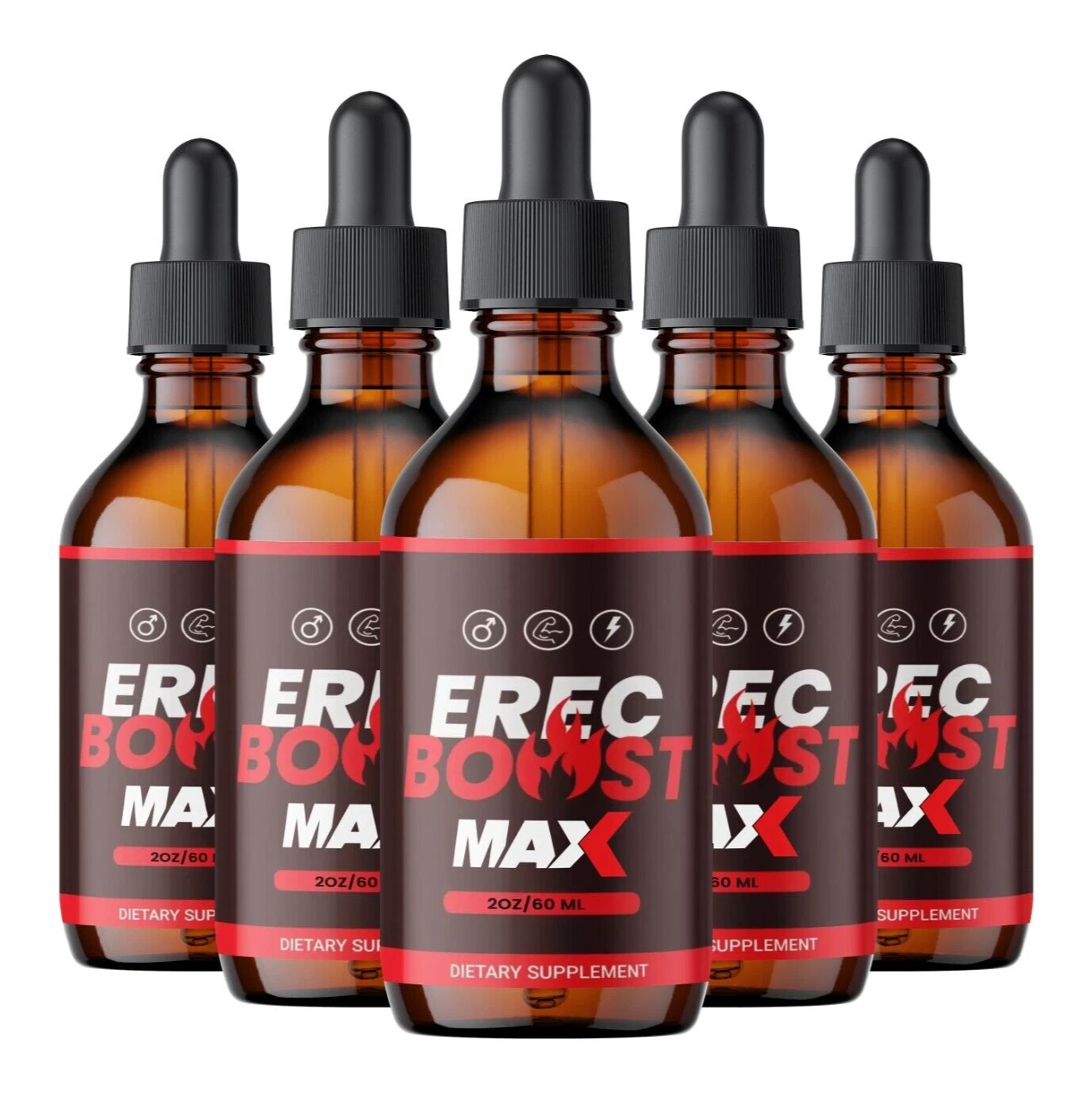 Erec Boost MAX Drops Erec Booster, Erec Boost High Drive (5 Pack)