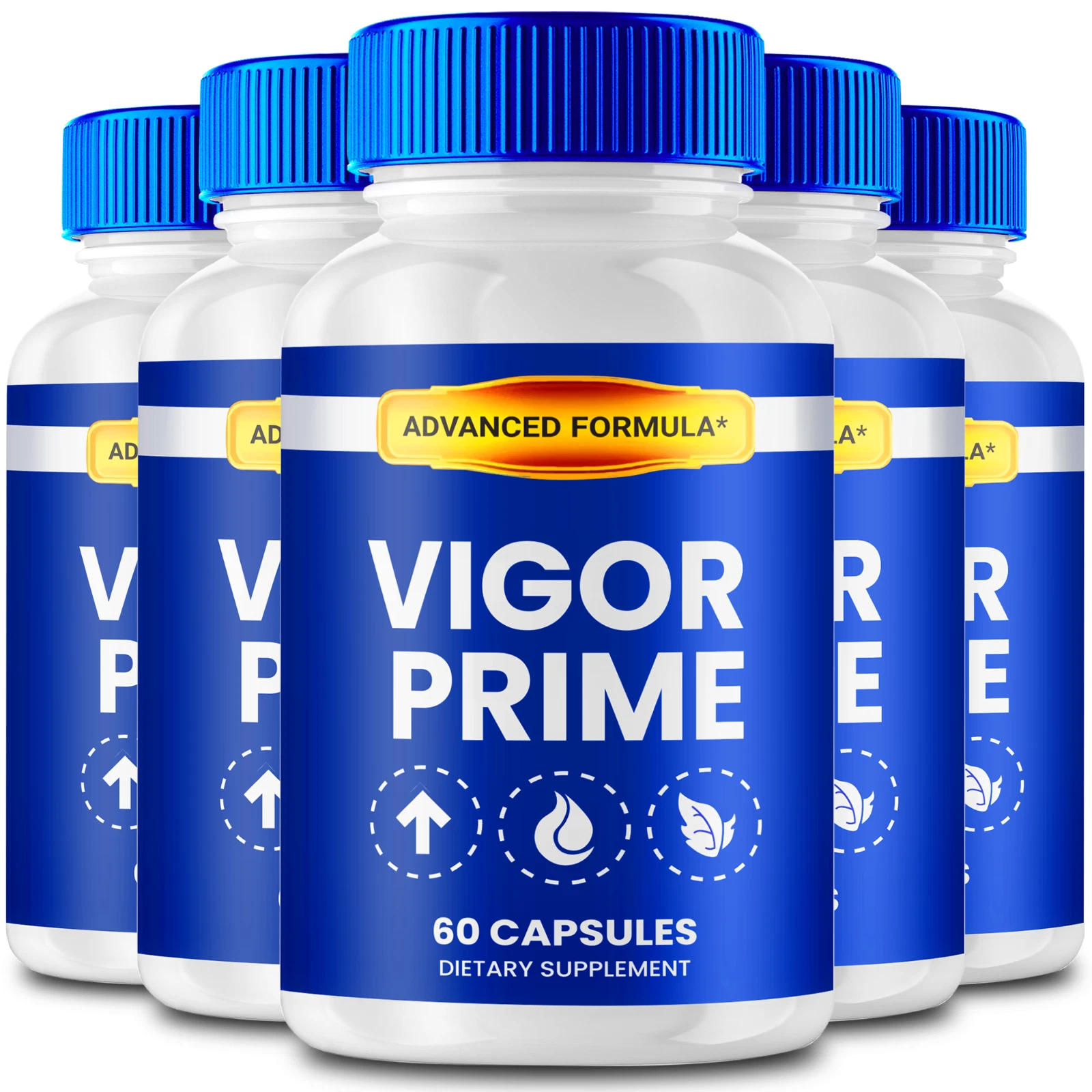 (5 Pack) Vigor Prime Male Performance Capsules, Enhancement Pills for Men