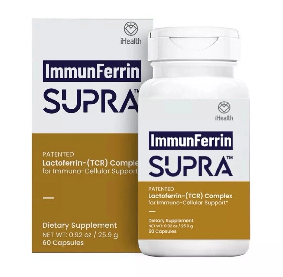iHealth ImmunFerrin SUPRA NEW Lactoferrin Complex 60 Capsules
