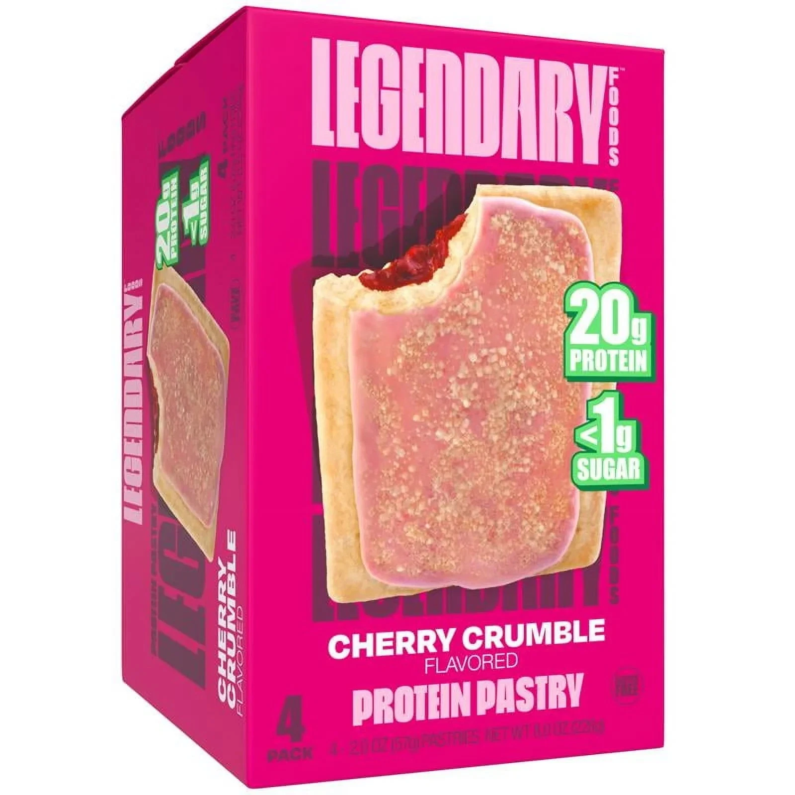 Legendary Foods Gluten Free and Keto Friendly Protein Pastry - Cherry Crumble