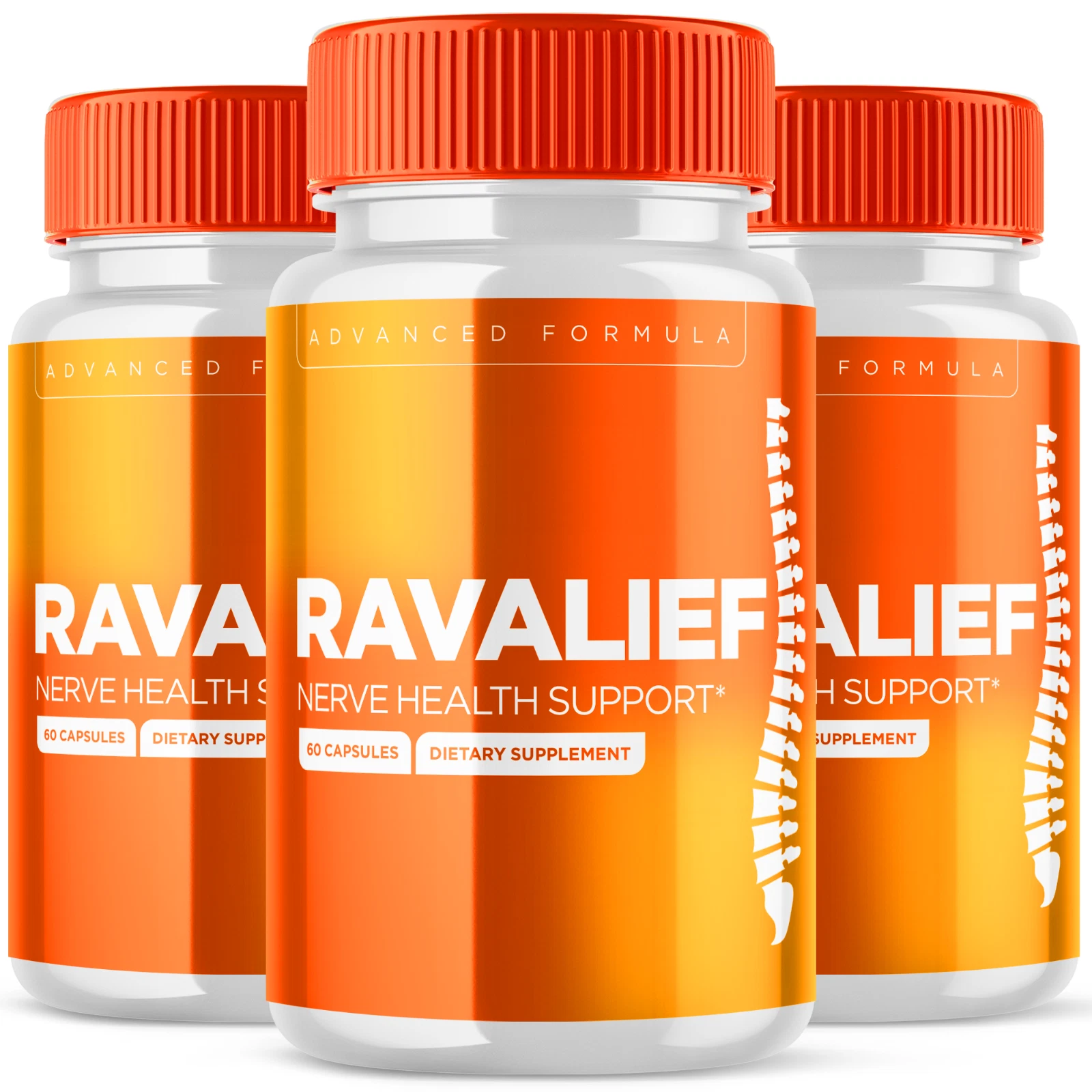 Ravalief Advanced Nerve Health Support Pills Natural Vitamin Supplement 180 Caps