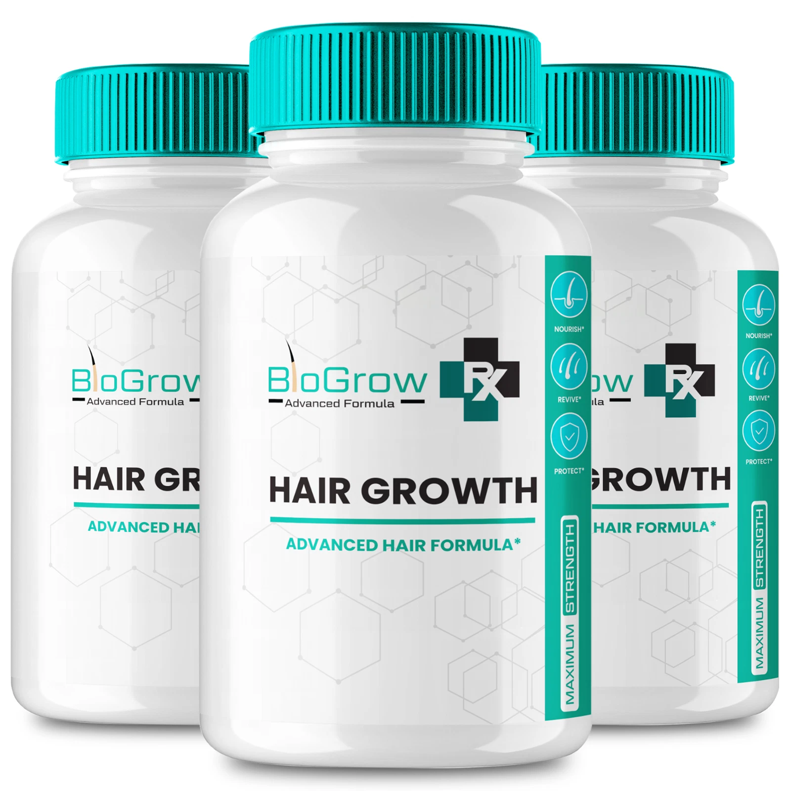 (3 Pack) BioGrow Dietary Pills to Boost Hair Growth and Strength Naturally