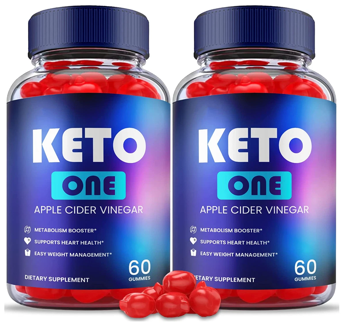(2 BOTTLES) Keto One ACV Gummies: Weight Loss Supplement