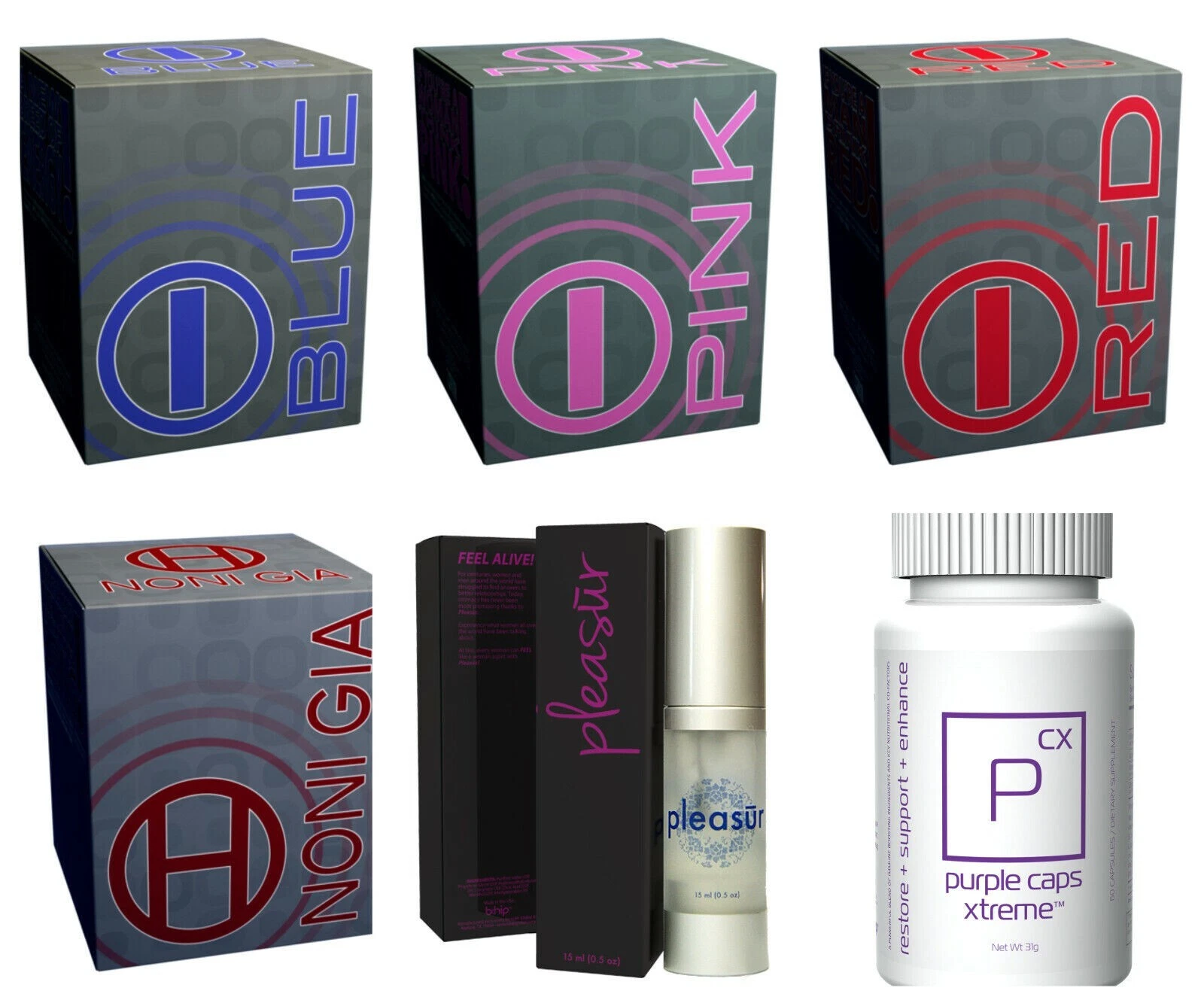 BHIP BLUE, BHIP PINK, BHIP RED, BHIP NONI GIA, BHIP PLEASUR, PURPLE CAPS XTREME!