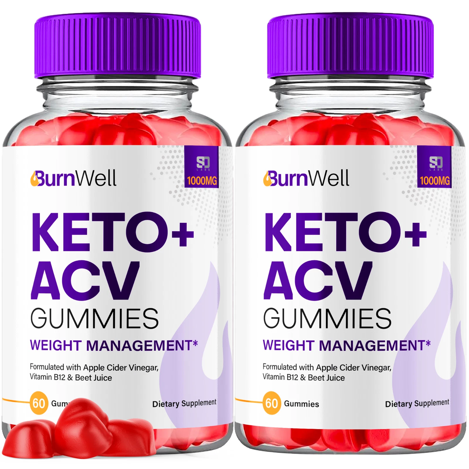Burnwell Keto ACV, Burn Well Keto Gummies Advanced Weight Loss (2 Pack)