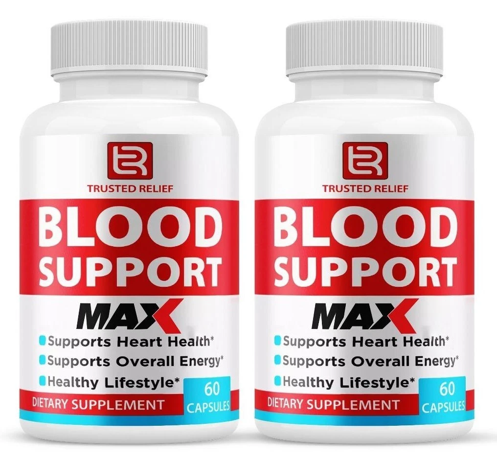 (2 Pack) Trusted Relief Blood Support Pills for Managing Sugar & Pressure Levels