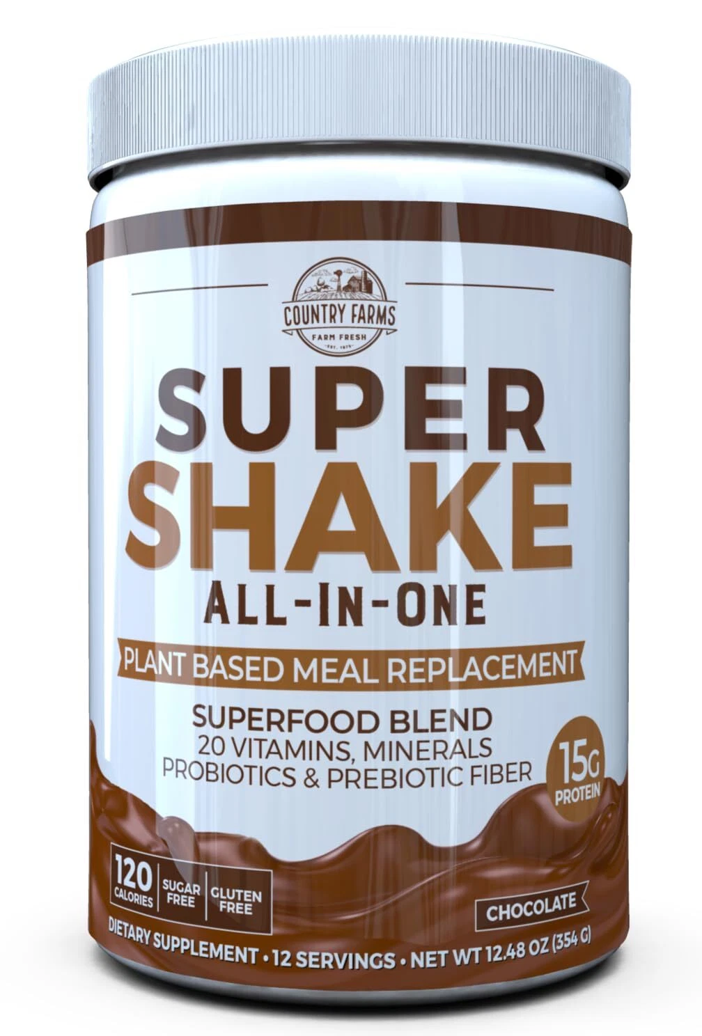Country Farms All In One Super Shake Plant Based Meal Replacement 12.48 Ounce