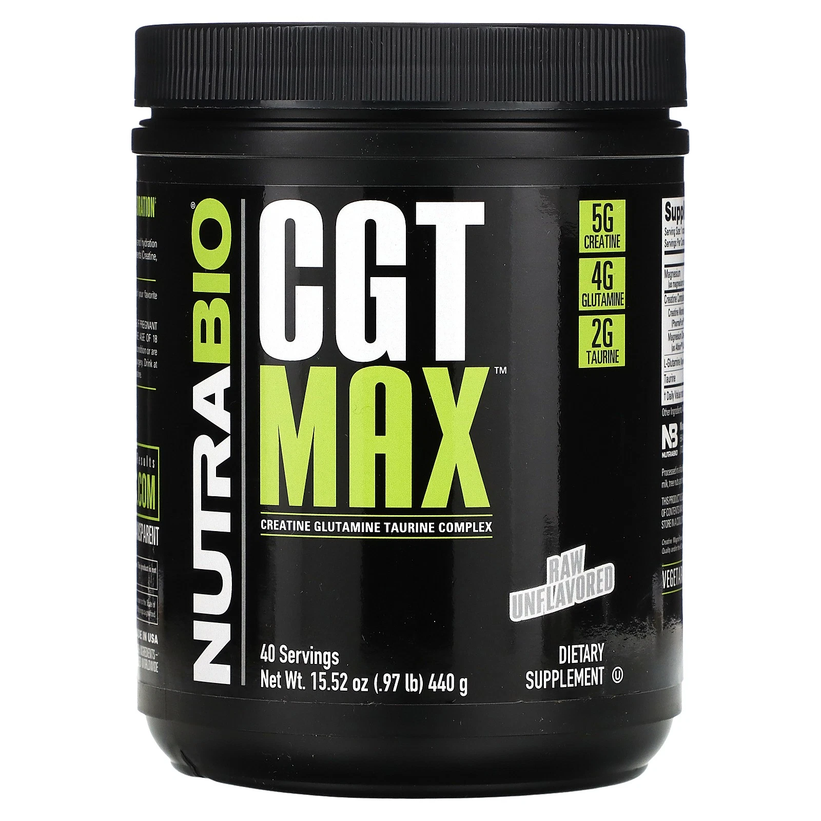 Cgt Max V3 Unflavored by NutraBio - 40 Servings