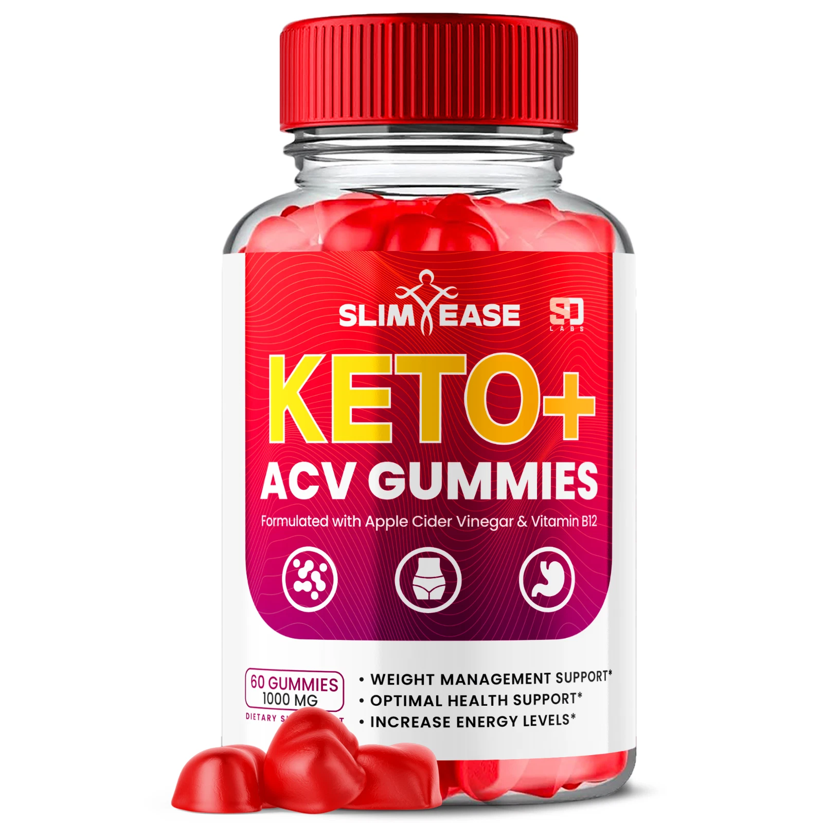 Slim Ease Keto ACV, Slim Ease Keto ACV Gummies Advanced Weight Loss (60 Gummies)