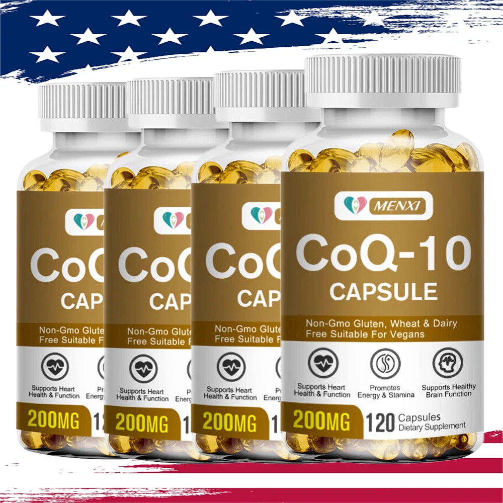 CoQ10 Ubiquinone High Absorption Q10 Coenzyme 200mg 120 Vegetarian Softgels Caps