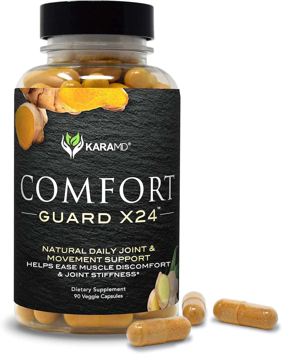 [256460182348] KaraMD Comfort Guard X24 90ct Joint Pain & Inflammation Relief Turmeric Support!