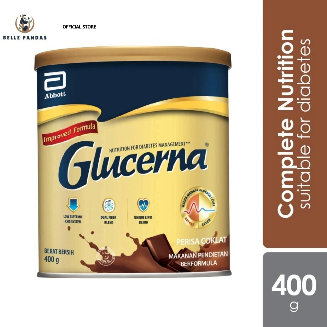 1 X Glucerna Triple Care Diabetic Milk Powder Chocolate 400g + FAST SHIPPING