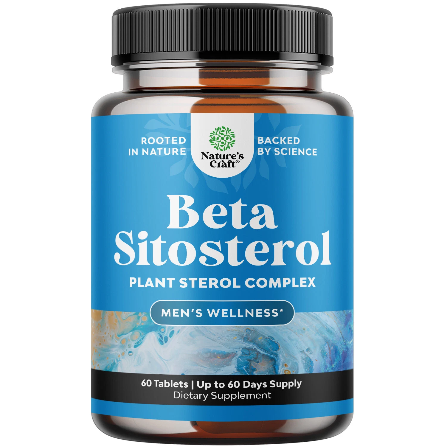Plant Sterols Complex with Beta Sitosterol 500mg Per Serving for Men 60ct