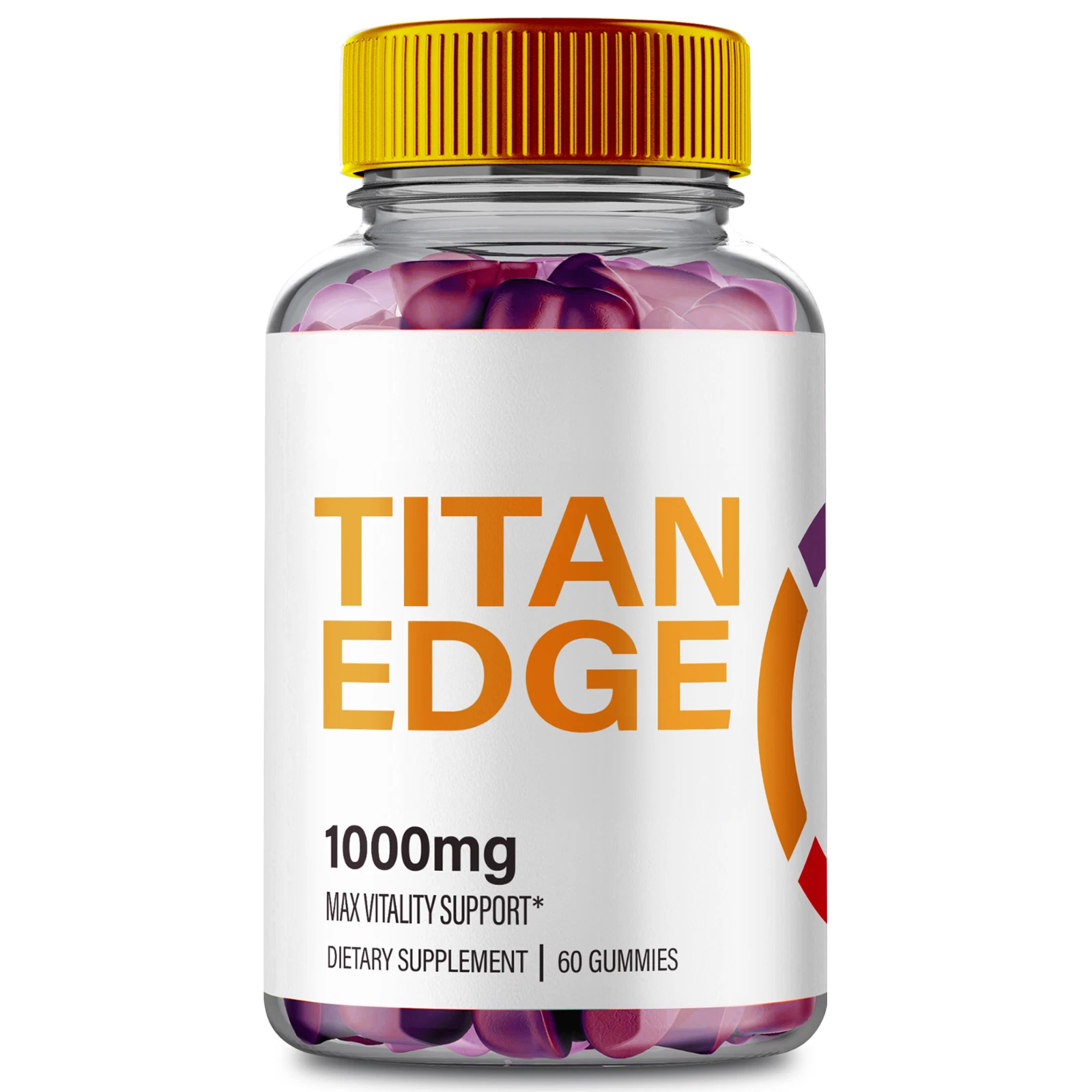 (1 Pack) Titan Edge Male Performance Gummies Maximum Strength Men (60 Gummies)