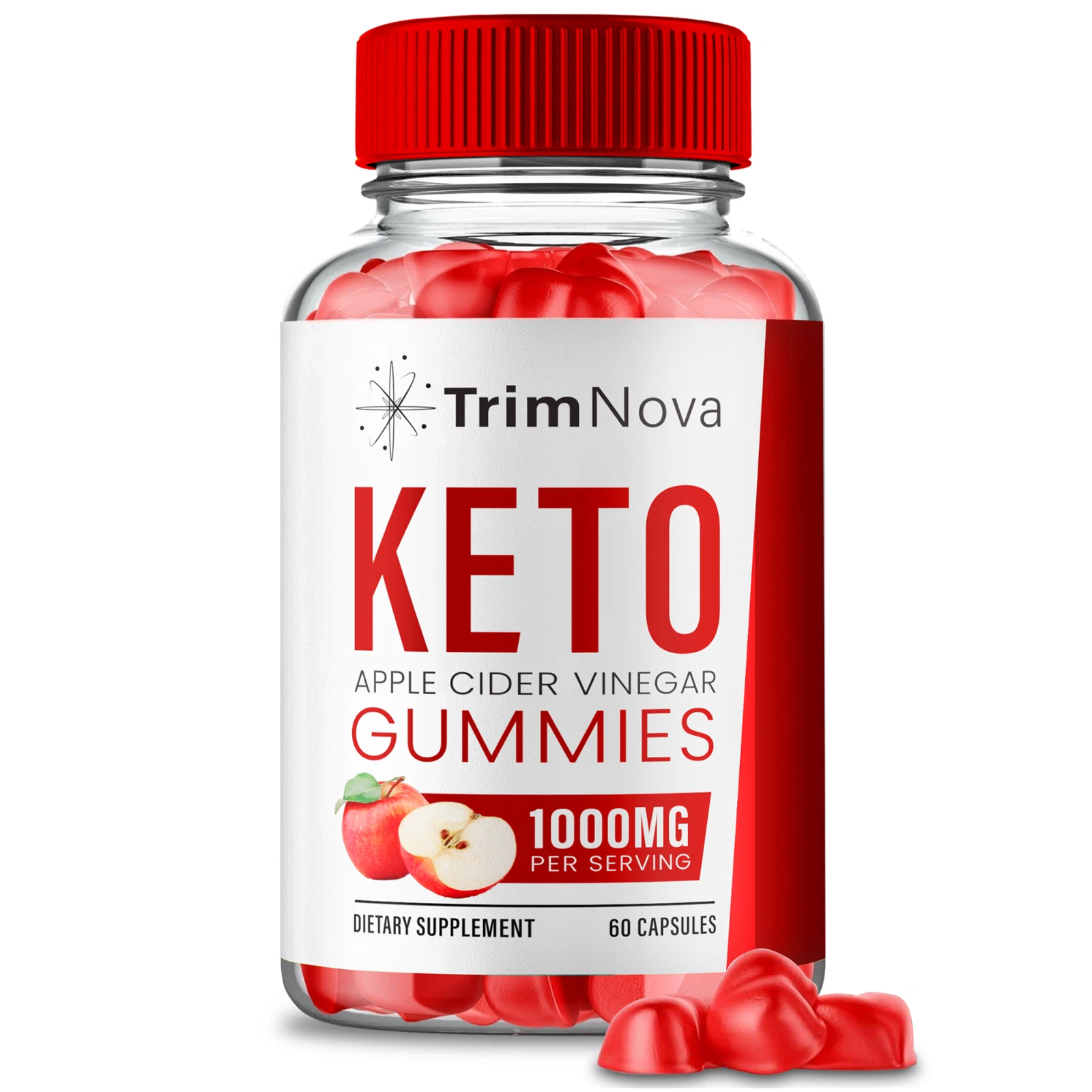 TrimNova Keto ACV Gummies, Trim Nova Advanced Weight Loss Management 60ct