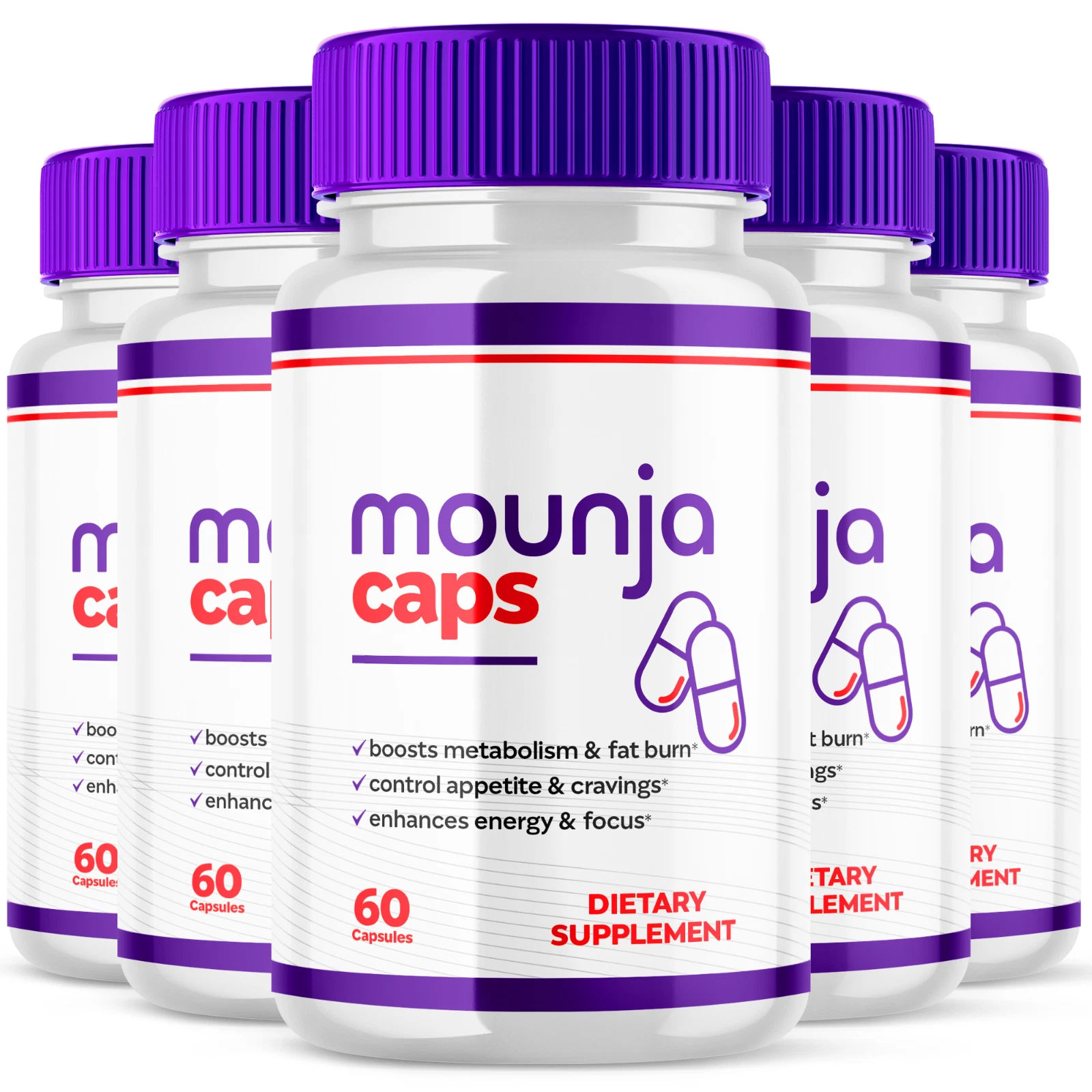 Mounja Caps Advanced Vitamin Formula Fitness Support Daily Wellness 300 Capsules
