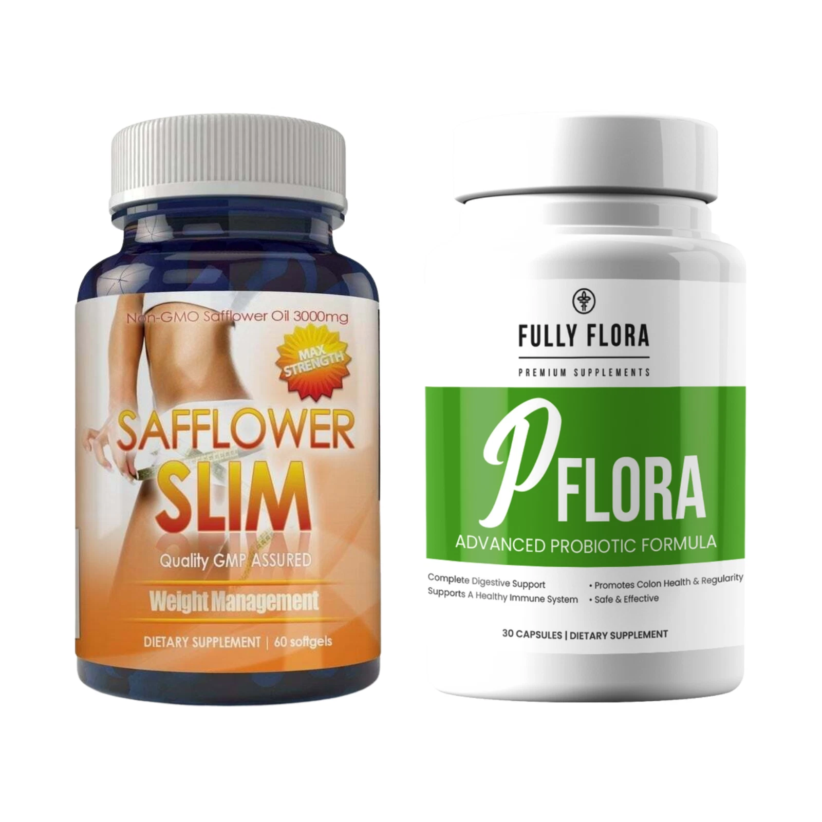 Safflower Oil Weight Loss Pill PFlora Probiotic Support Immune Health Supplement