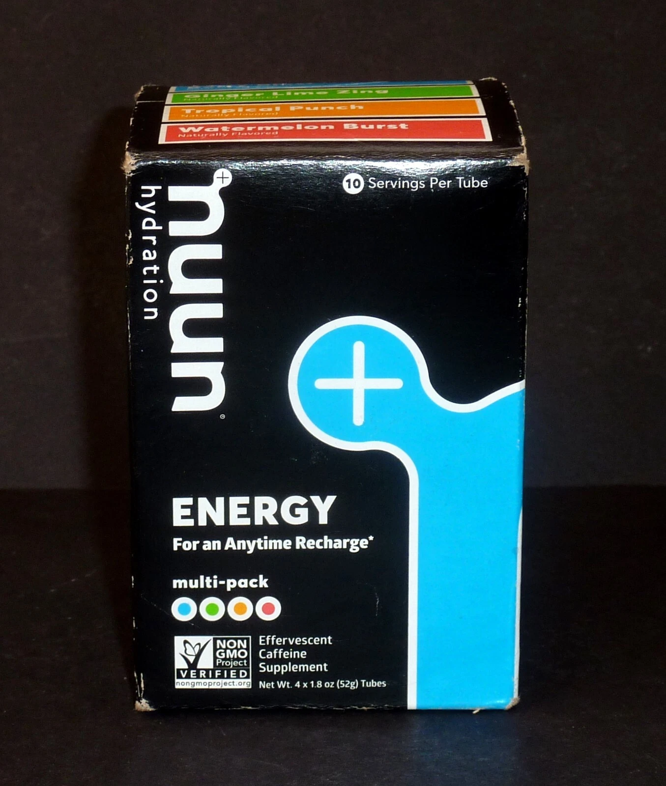 Nuun Energy Caffeine B Vitamins Ginseng Electrolyte 10 Count (Pack of 4)