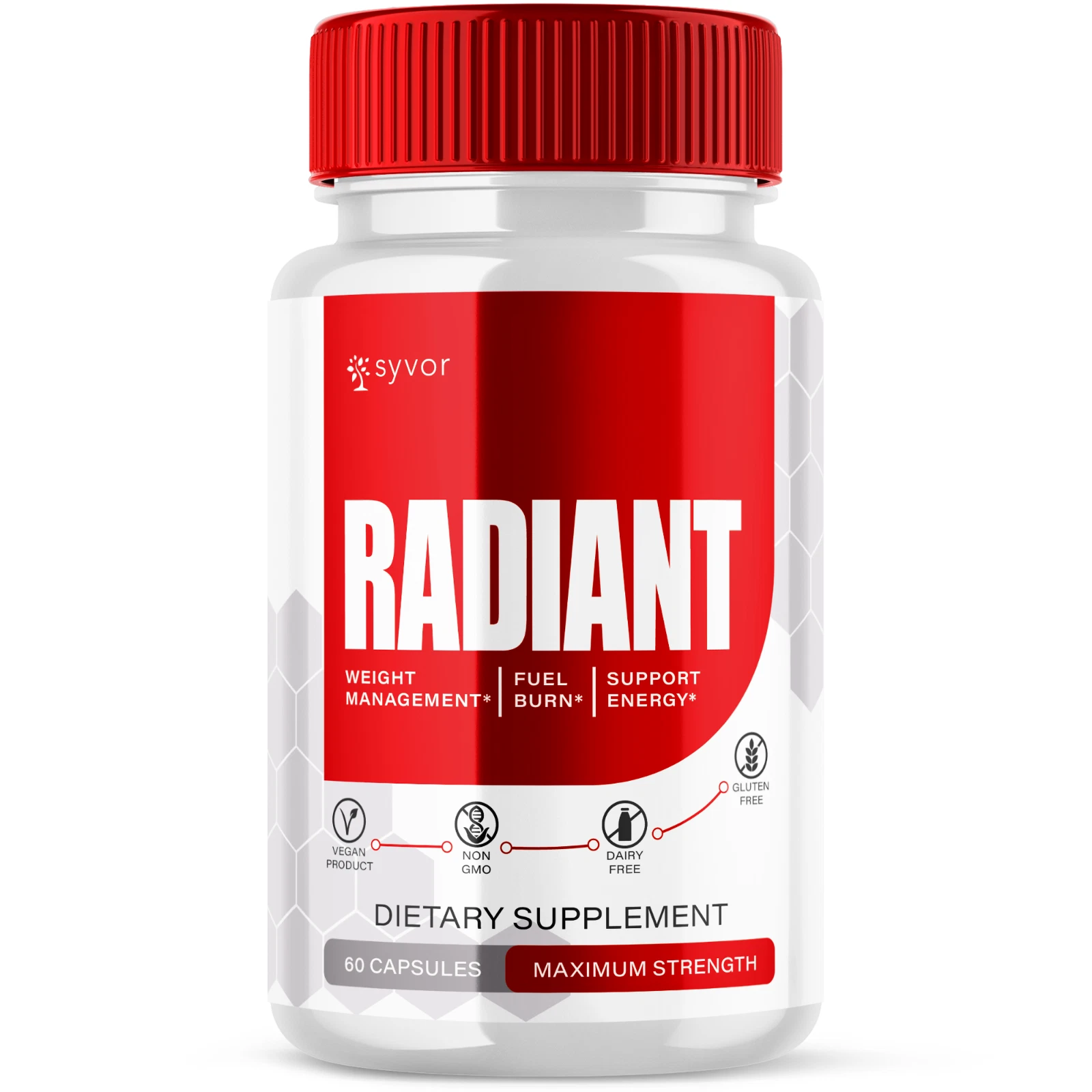 Radiant Advanced Formula Vitamin Natural Health & Wellness Supplement 60 Pills