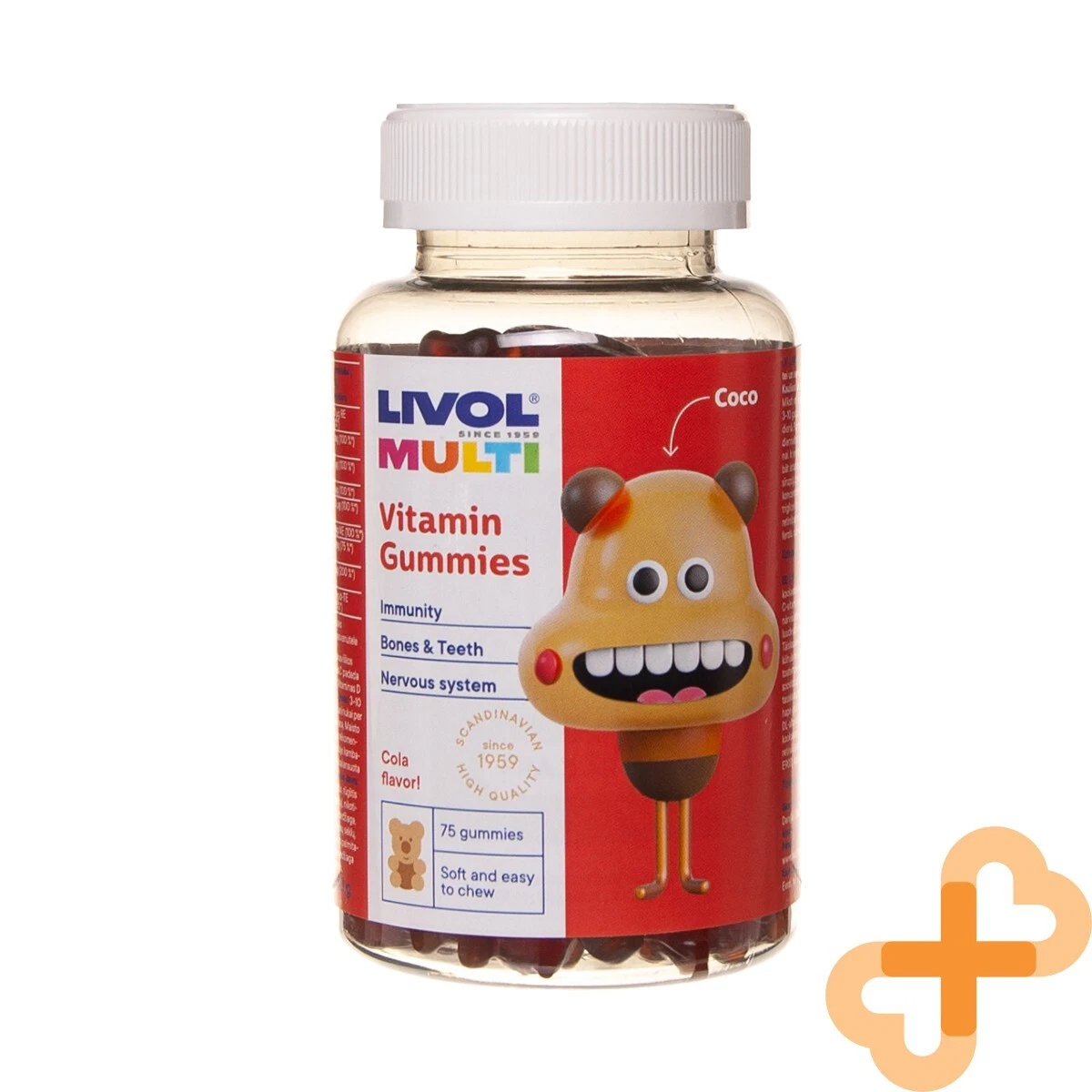 LIVOL Multi Gummies Cola Flavor Immunity Bones and Teeth Nervous System 75 pcs