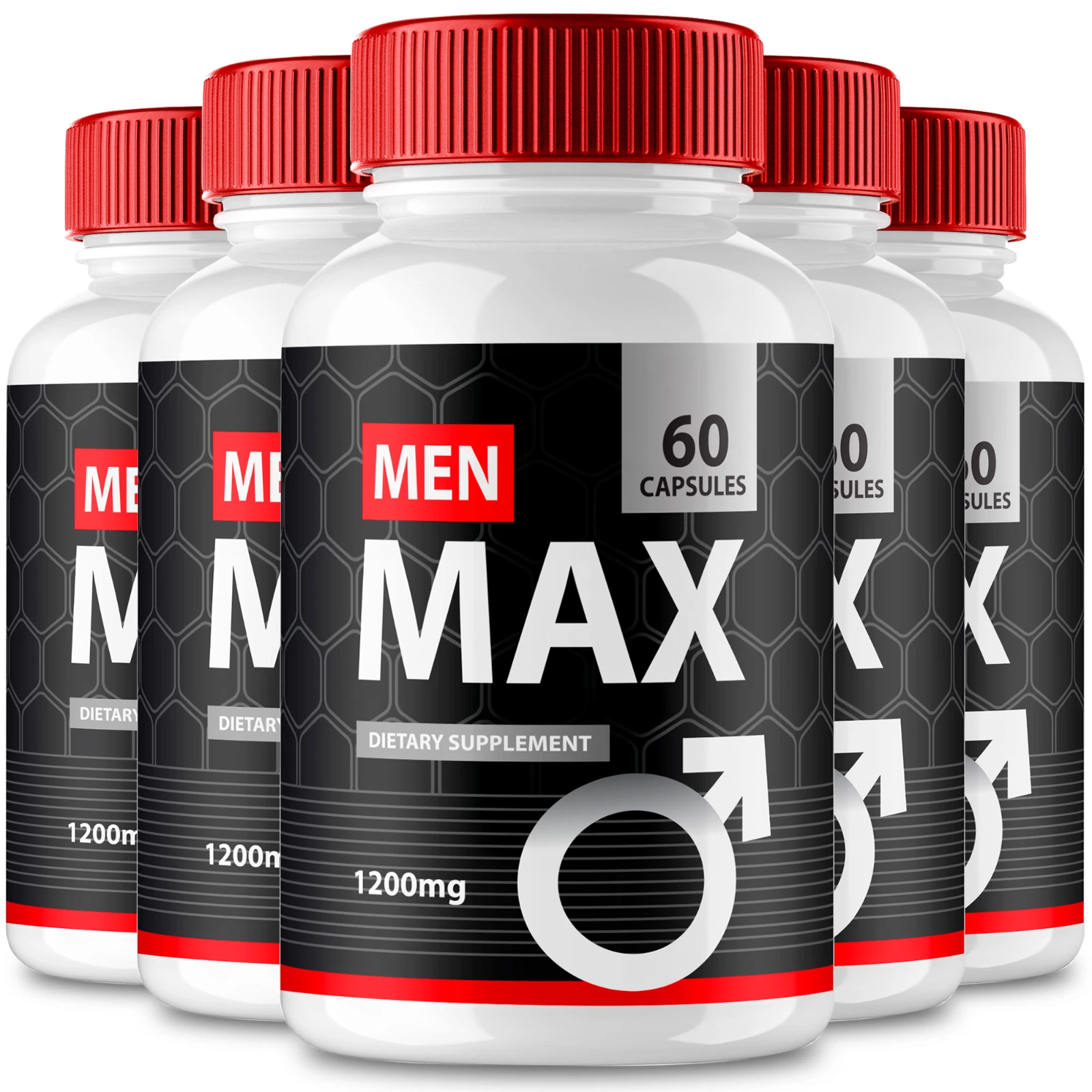 (5 Pack) Men Max Enhancement Pills, Performance & Drive Pills for Male Support