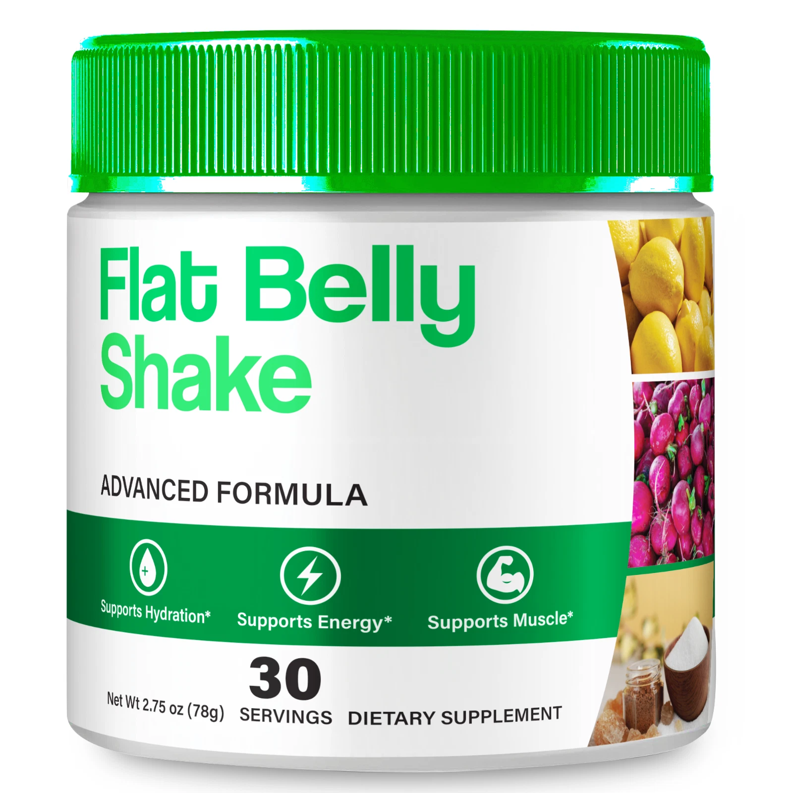 (1 Pack) Flat Belly Shake Powder for Advanced Weight Loss & Fat Burning