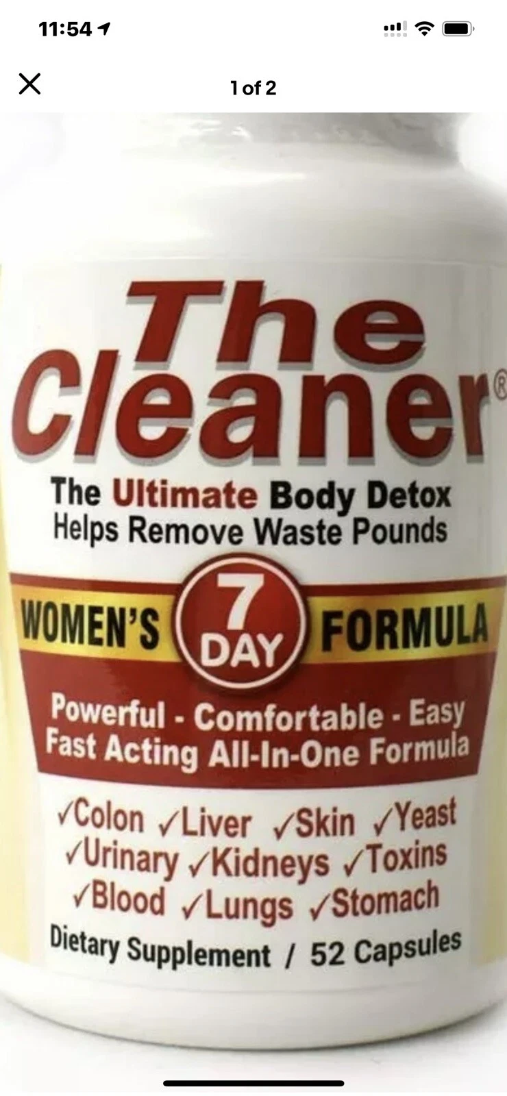 [112313499143] The Cleaner Women's 7 Day Formula 52 Cap Fast Free 1st Class Shipping Body Detox