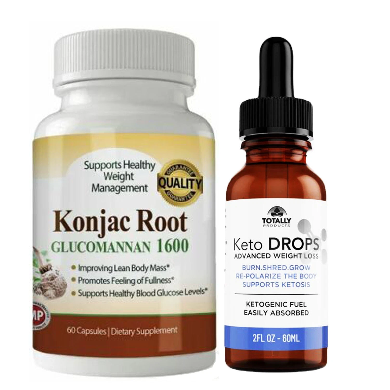 Keto Drops Fat Burn Glucomannan Konjac Root Weight Loss Caps Free Shipping