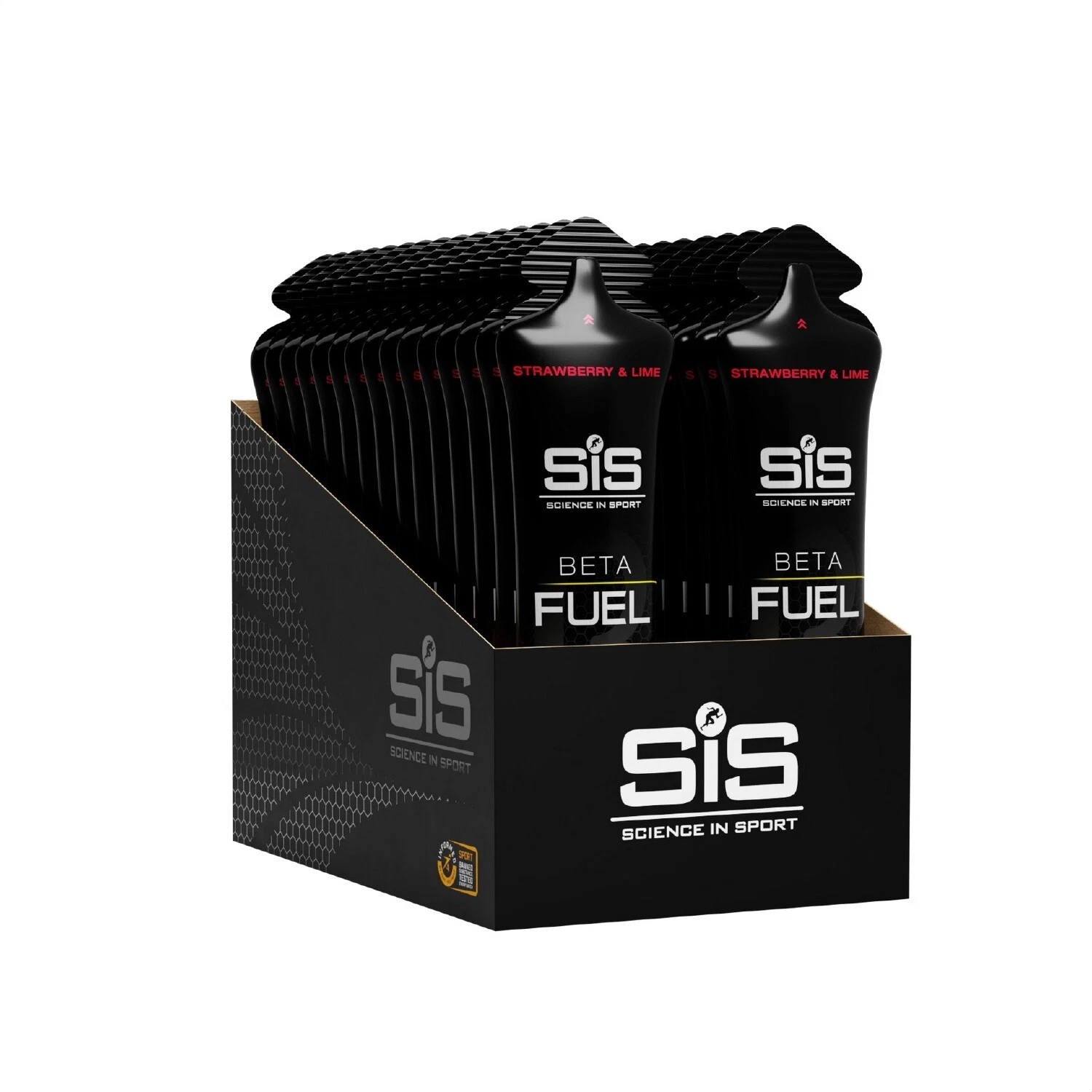 SiS Beta Fuel Energy Gels Box 30x60ml Orange/Strawberry Lime Dual Carb