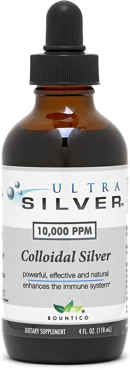 FREE SHIPPING!!! SILVER 10,000 PPM 4 OZ.- IMMUNE SUPPORT WITH DROPPER