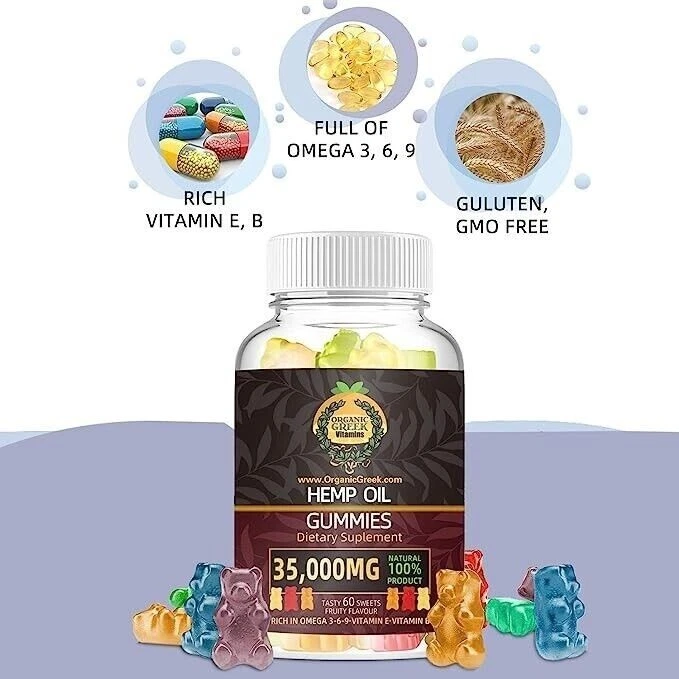 Natural Gummies-Gummy Bears Sleep, Calm, Rest, Anxiety, Inflammation, Pain, USA