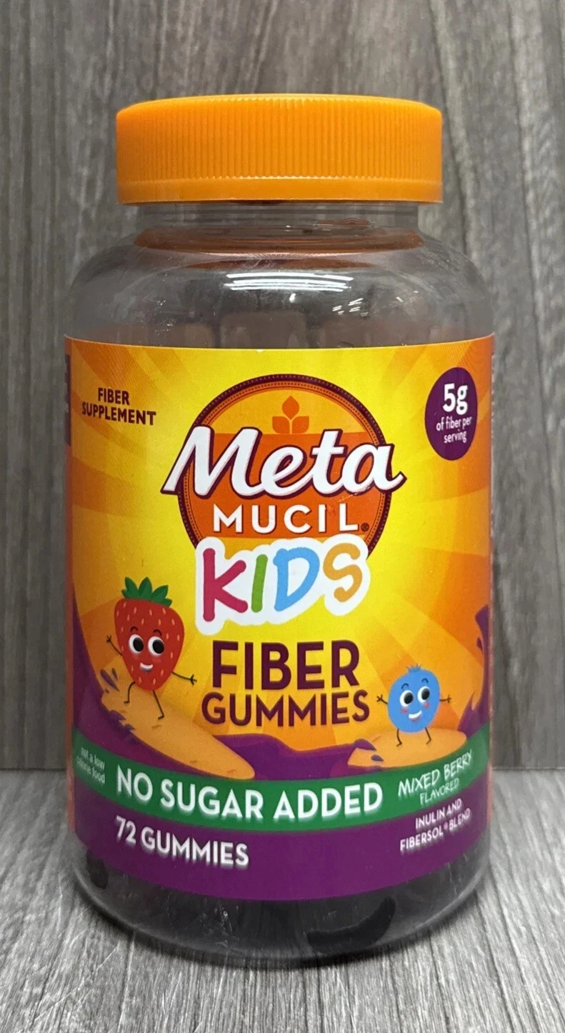 Metamucil Kids Fiber Gummies 72 Gummies Mixed Berry No Sugar Added EXP: 09/2026