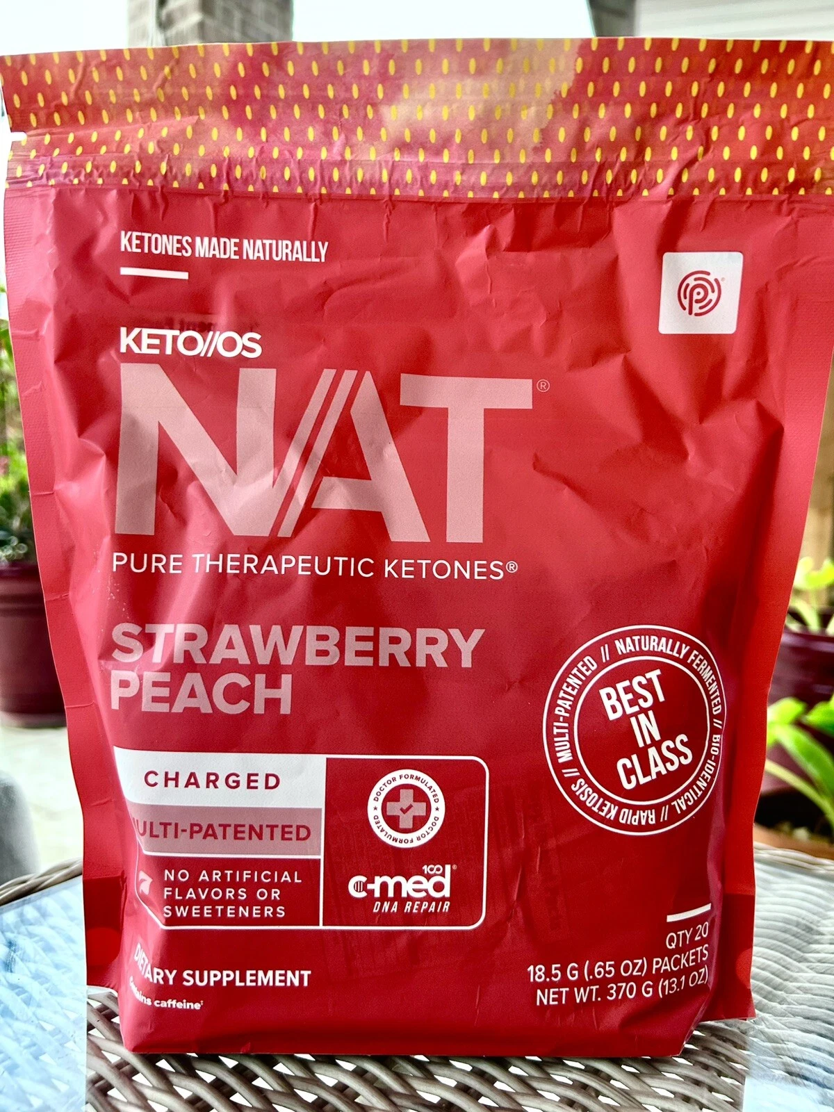 Pruvit NAT KETO OS Strawberry Peach. 20 Packets In Bag. New Presentation.