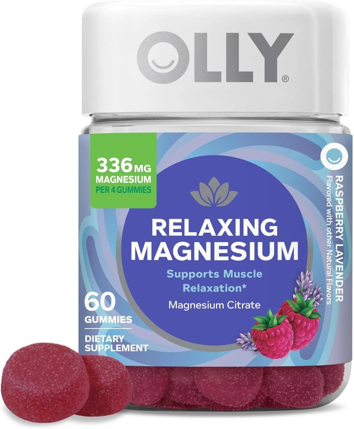 Relaxing Magnesium Gummies, Supports Muscle Relaxation*, Magnesium Citrate, Rasp