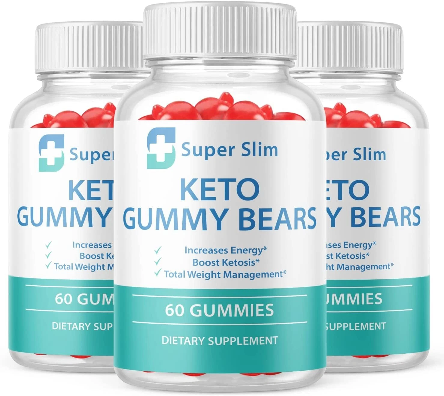 3-Super Slim Keto Gummy Bears, Weight Loss, Appetite Suppressant Supplement