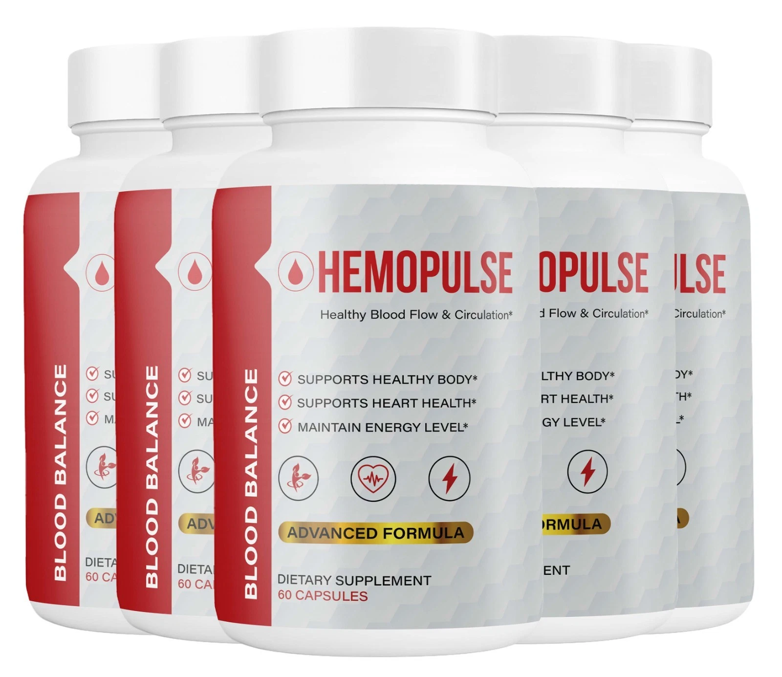 (5 Pack) HemoPulse Capsules, Hemo Pulse Advanced Blood Health Support