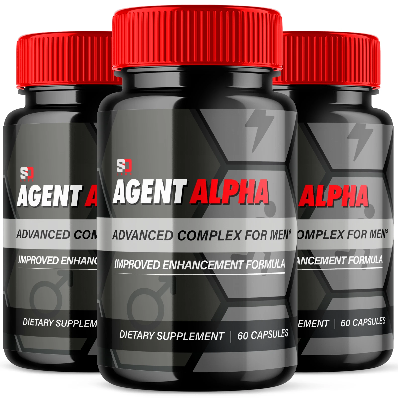 Agent Alpha Male Pills for Performance and Vitality Support (3 Pack)