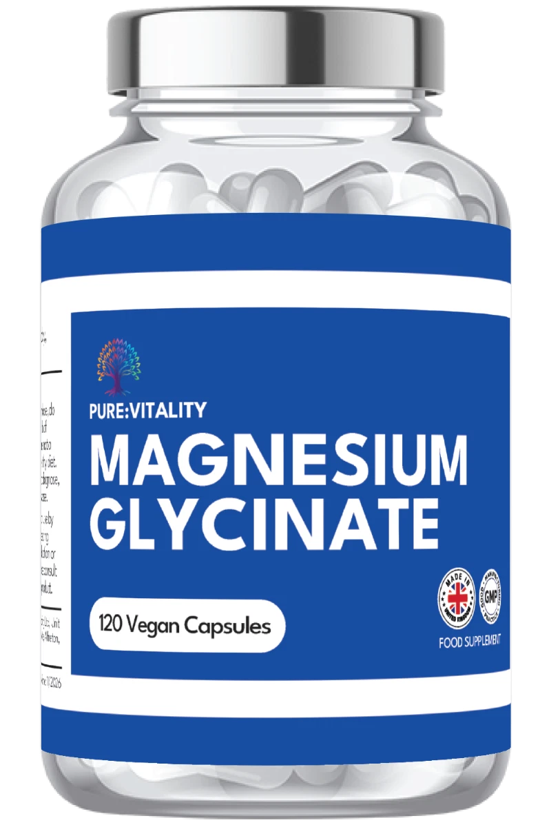 Pure Vitality : 1500mg Magnesium Glycinate | Vegan Capsules