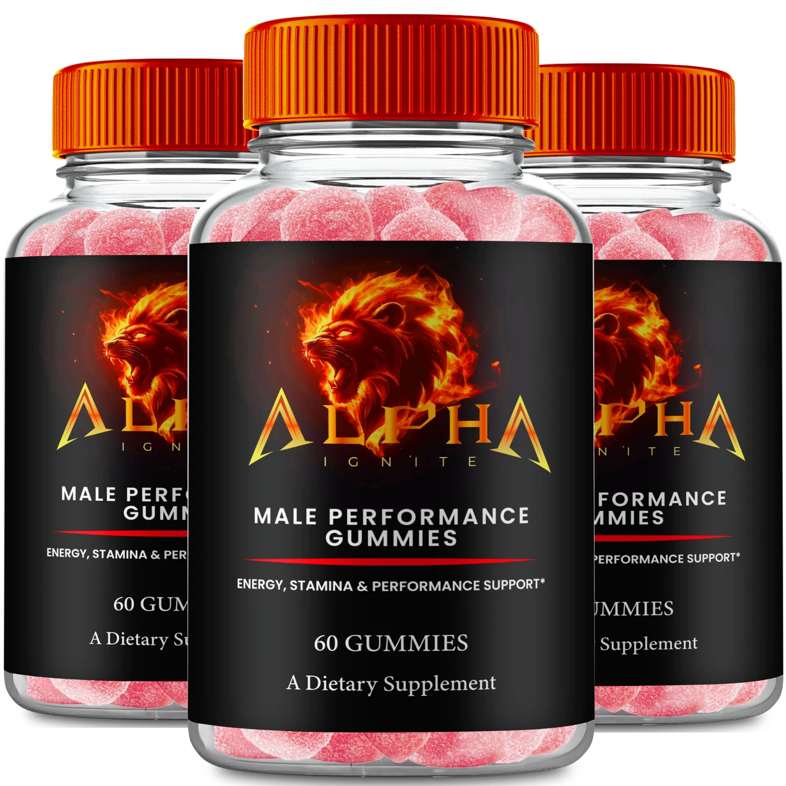 (3 Pack) Alpha Ignite Men Gummies, AlphaIgnite Maximum Male Performance Gummy