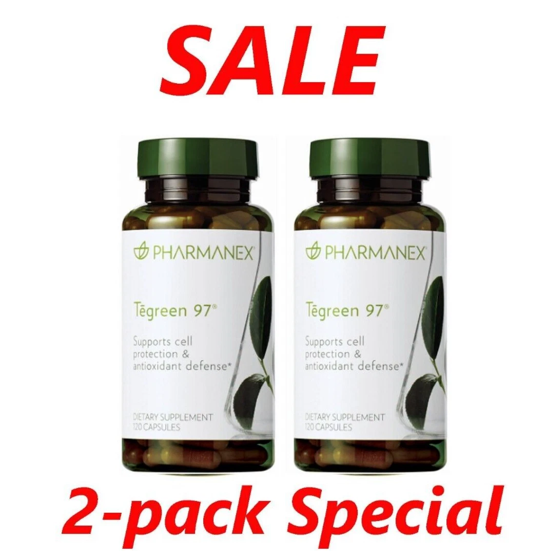 2-PACK Nu Skin Nuskin Pharmanex Tegreen 97 120 Caps -NEW STOCK- 05/2026