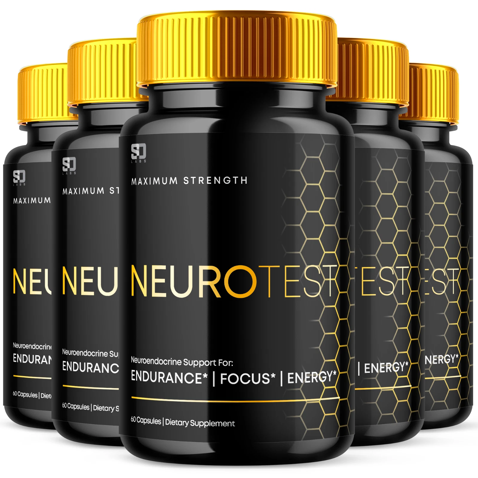(5 Pack) Neurotest, Neurotest Advanced Formula Male Support Pills (300 Capsules)