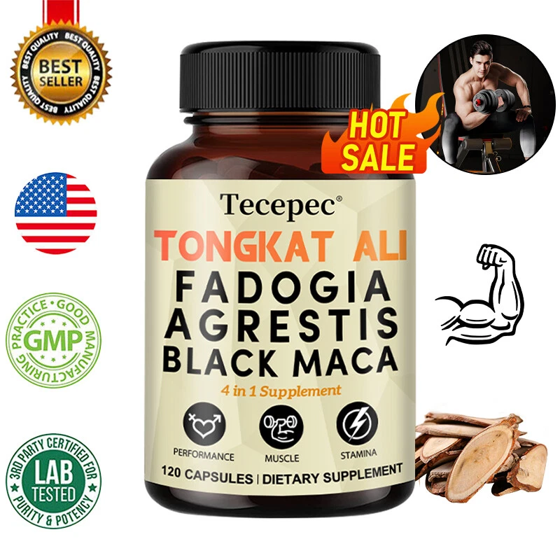 Fadogia Agrestis & MACA 6000 Mg Supplement - Build Muscle Mass -