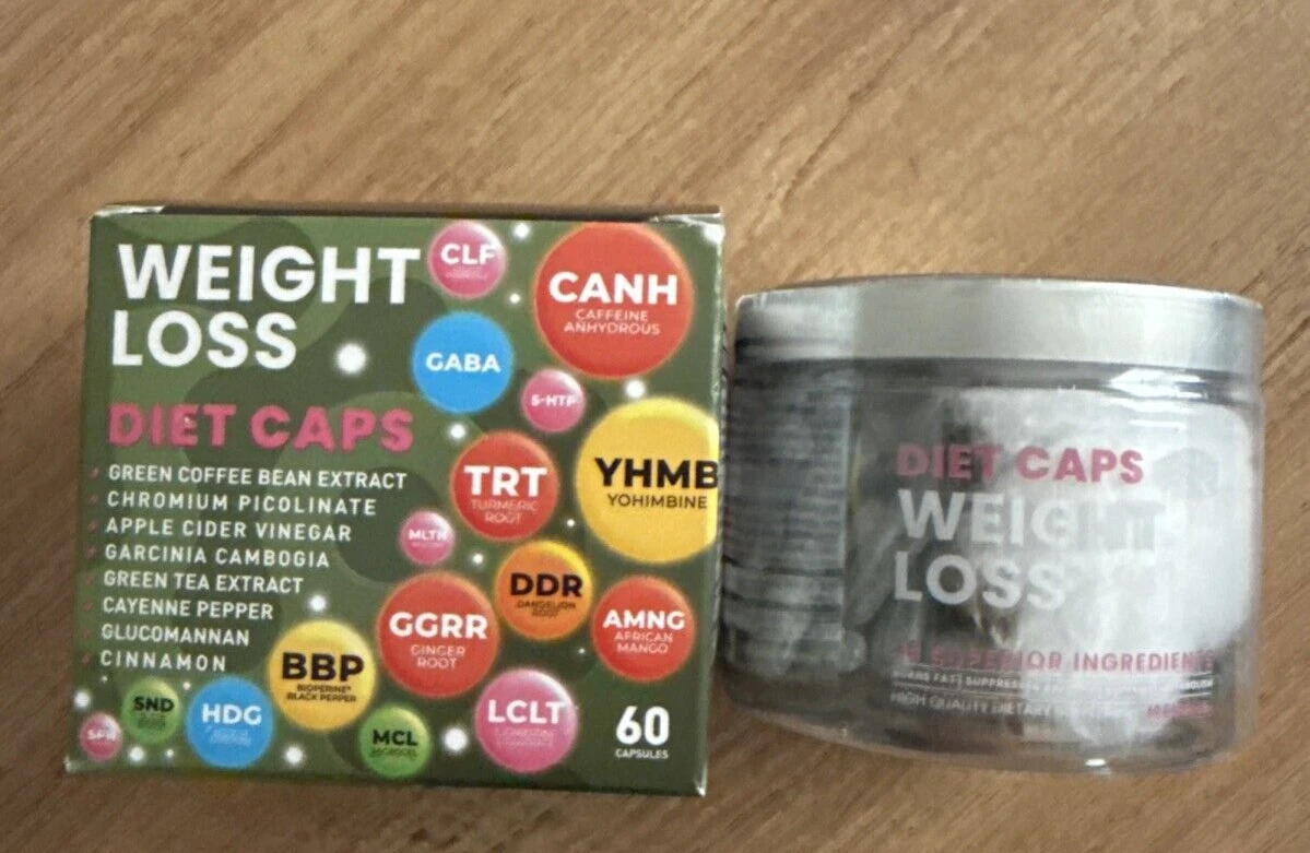 Weight Loss Diet Caps with Apple Cider Green Coffee Bean Extract Cinnamon & More