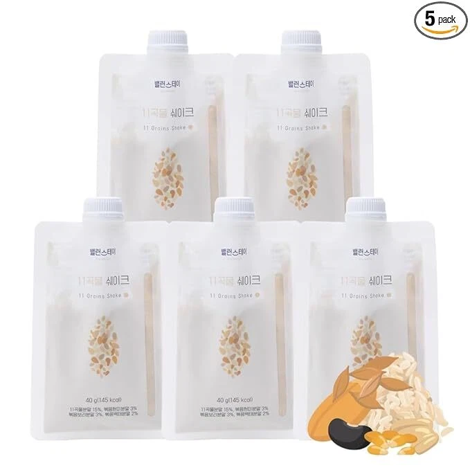Korean Simple Meal Replacement Shake Powder 1 Pack (40g x 5 Pouches) 11 Grains
