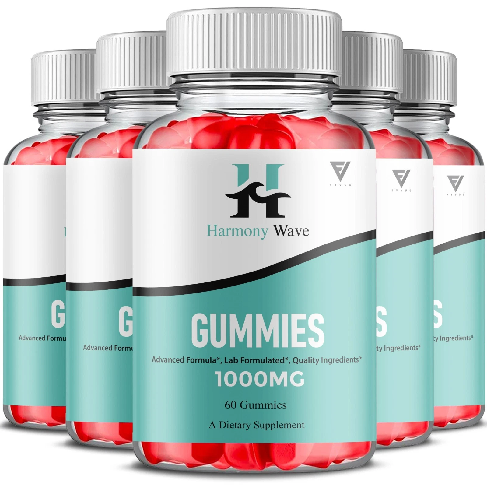 (5 Pack) Harmony Wave Gummies, HarmonyWave Max Strength Supplement (300 Gummies)